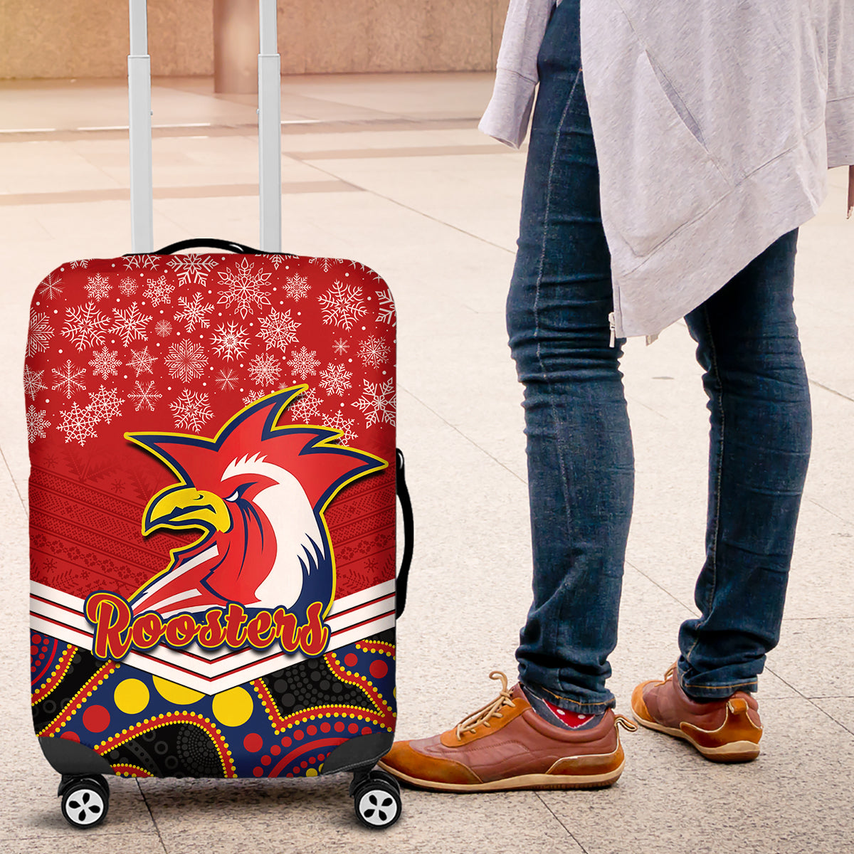 custom-roosters-rugby-christmas-luggage-cover-merry-xmas-2023-mix-aboriginal-art
