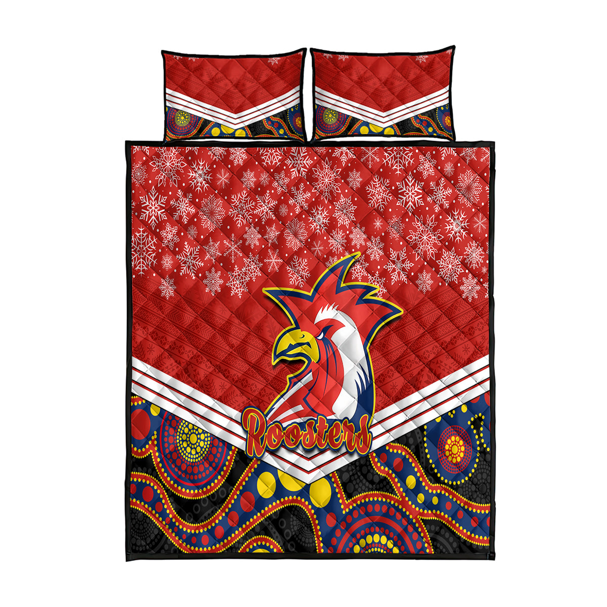custom-roosters-rugby-christmas-quilt-bed-set-merry-xmas-2023-mix-aboriginal-art