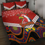 custom-roosters-rugby-christmas-quilt-bed-set-merry-xmas-2023-mix-aboriginal-art