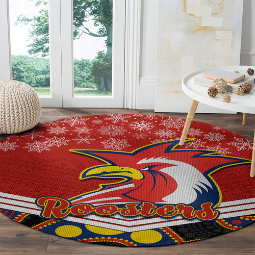 custom-roosters-rugby-christmas-round-carpet-merry-xmas-2023-mix-aboriginal-art