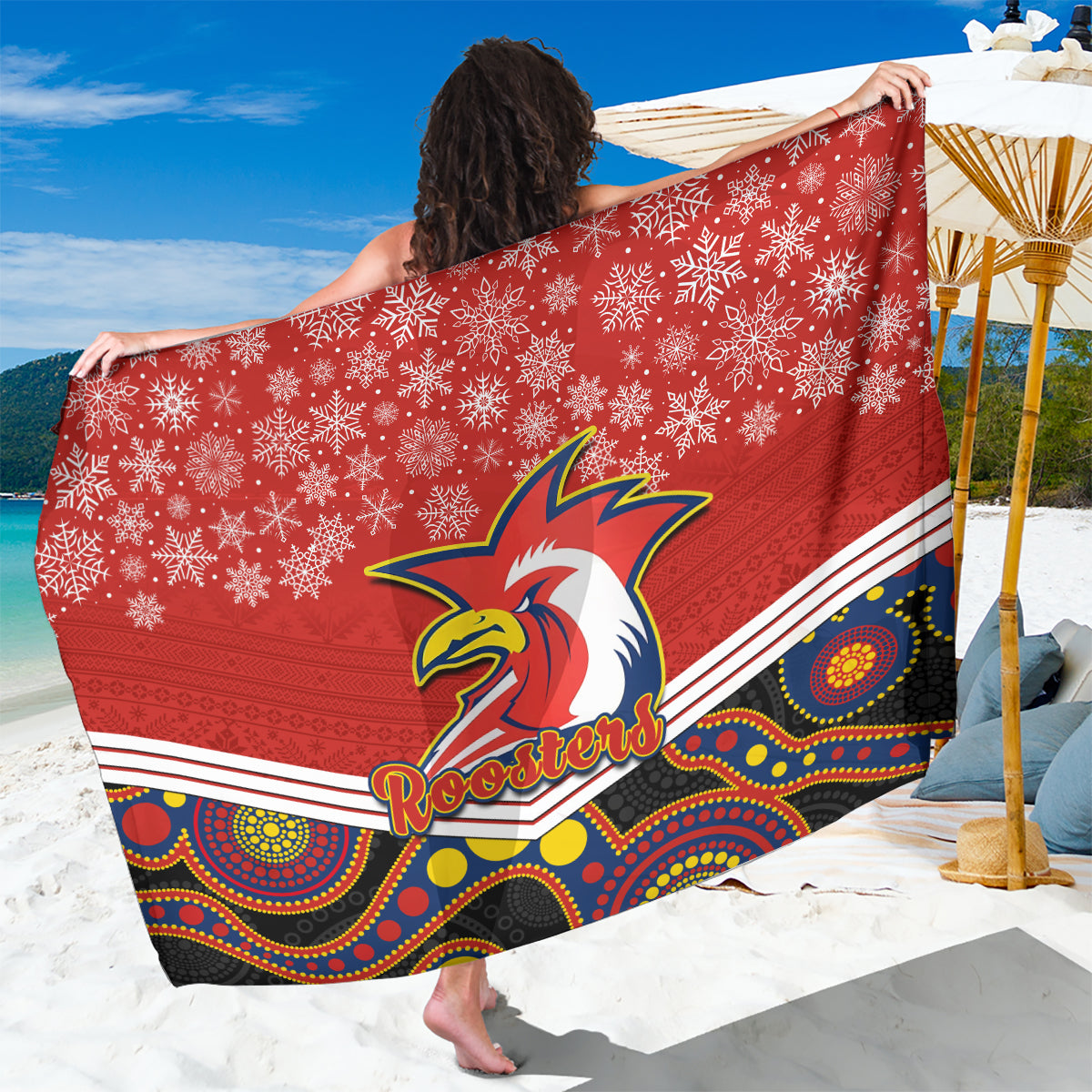 custom-roosters-rugby-christmas-sarong-merry-xmas-2023-mix-aboriginal-art