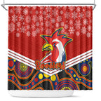 custom-roosters-rugby-christmas-shower-curtain-merry-xmas-2023-mix-aboriginal-art