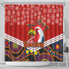 custom-roosters-rugby-christmas-shower-curtain-merry-xmas-2023-mix-aboriginal-art