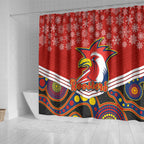 custom-roosters-rugby-christmas-shower-curtain-merry-xmas-2023-mix-aboriginal-art