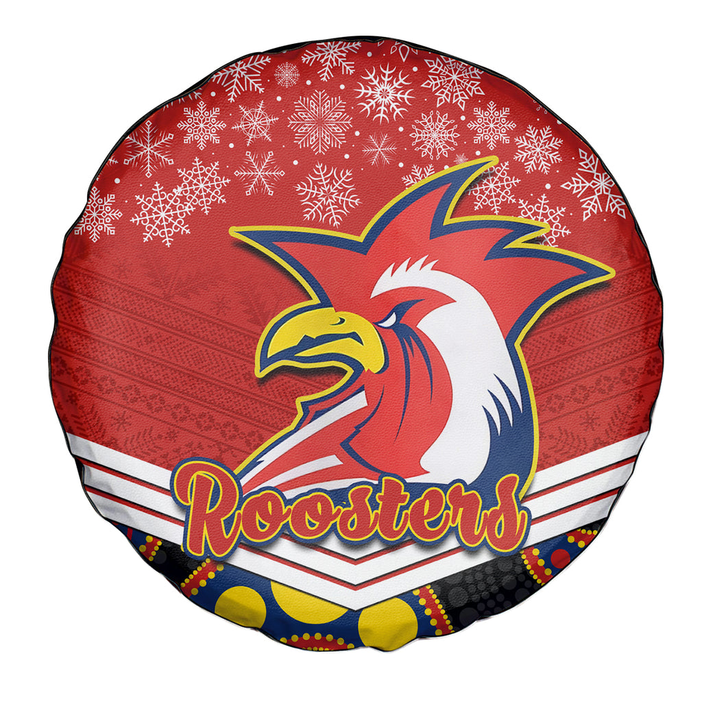 custom-roosters-rugby-christmas-spare-tire-cover-merry-xmas-2023-mix-aboriginal-art