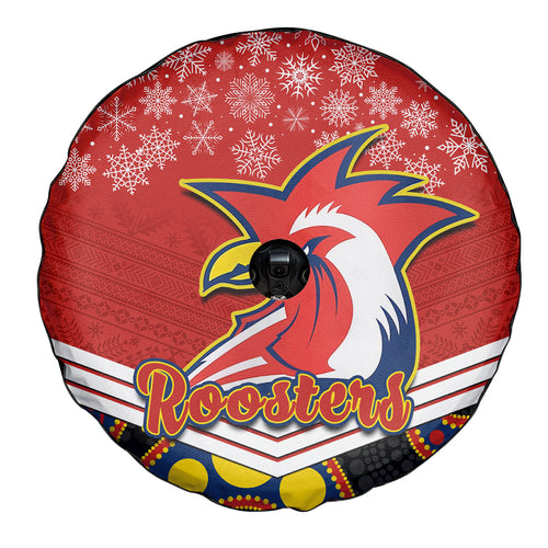 custom-roosters-rugby-christmas-spare-tire-cover-merry-xmas-2023-mix-aboriginal-art