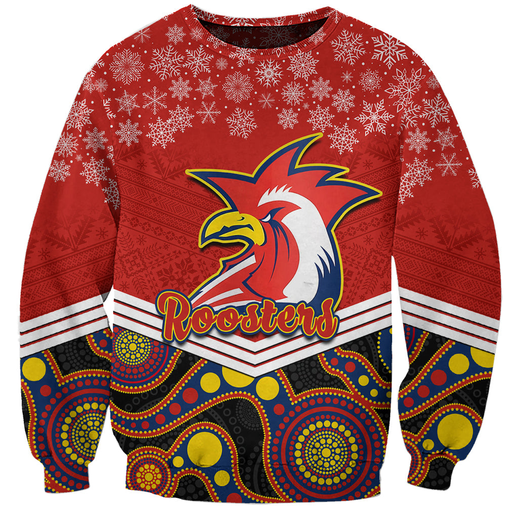 custom-roosters-rugby-christmas-sweatshirt-merry-xmas-2023-mix-aboriginal-art