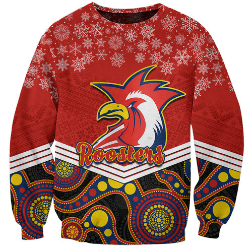 custom-roosters-rugby-christmas-sweatshirt-merry-xmas-2023-mix-aboriginal-art