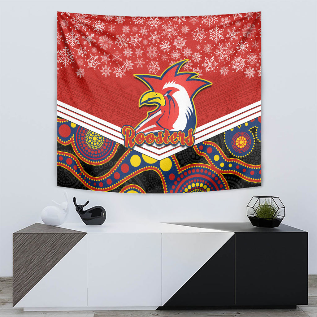 custom-roosters-rugby-christmas-tapestry-merry-xmas-2023-mix-aboriginal-art