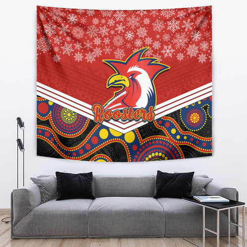 custom-roosters-rugby-christmas-tapestry-merry-xmas-2023-mix-aboriginal-art