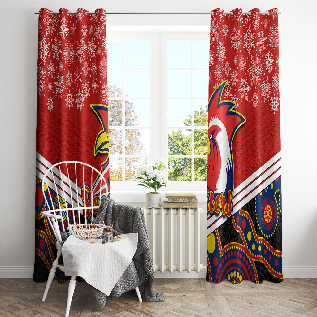 custom-roosters-rugby-christmas-window-curtain-merry-xmas-2023-mix-aboriginal-art