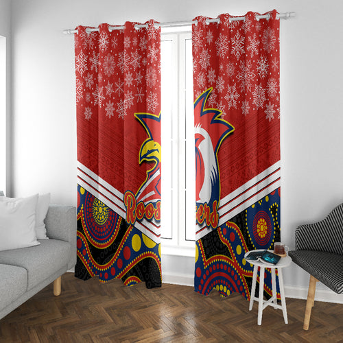 custom-roosters-rugby-christmas-window-curtain-merry-xmas-2023-mix-aboriginal-art