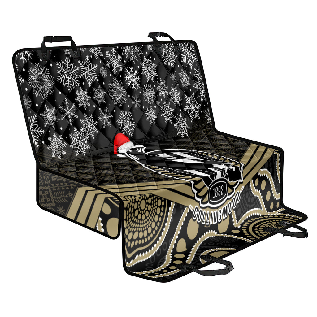 custom-collingwood-football-christmas-back-car-seat-cover-merry-xmas-2023-mix-aboriginal-art