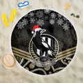 custom-collingwood-football-christmas-beach-blanket-merry-xmas-2023-mix-aboriginal-art
