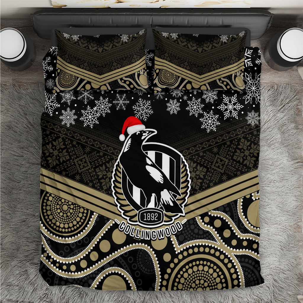 custom-collingwood-football-christmas-bedding-set-merry-xmas-2023-mix-aboriginal-art