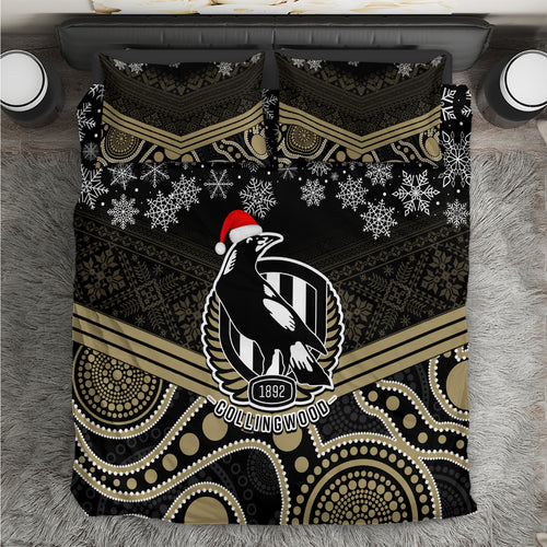 custom-collingwood-football-christmas-bedding-set-merry-xmas-2023-mix-aboriginal-art