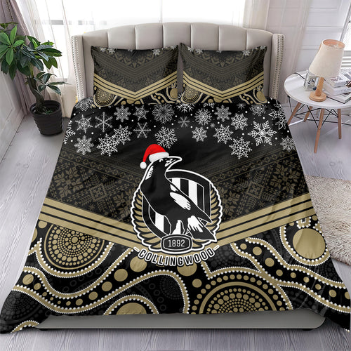 custom-collingwood-football-christmas-bedding-set-merry-xmas-2023-mix-aboriginal-art