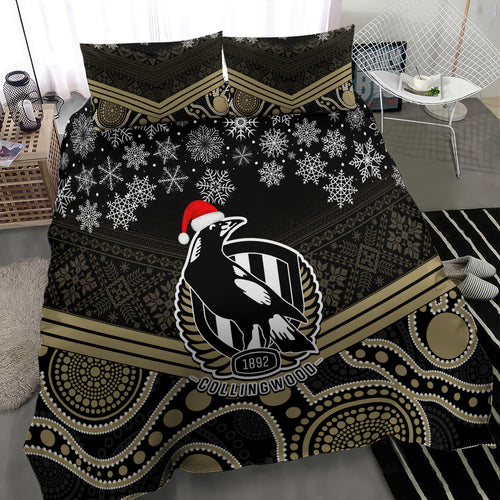 custom-collingwood-football-christmas-bedding-set-merry-xmas-2023-mix-aboriginal-art