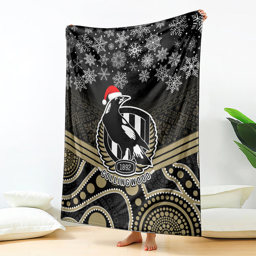 custom-collingwood-football-christmas-blanket-merry-xmas-2023-mix-aboriginal-art