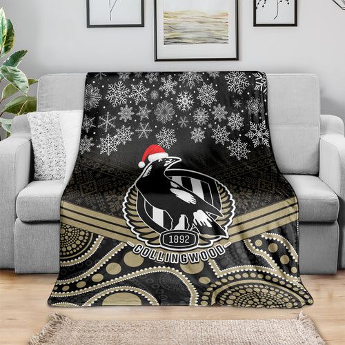 custom-collingwood-football-christmas-blanket-merry-xmas-2023-mix-aboriginal-art