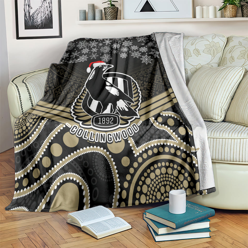 custom-collingwood-football-christmas-blanket-merry-xmas-2023-mix-aboriginal-art