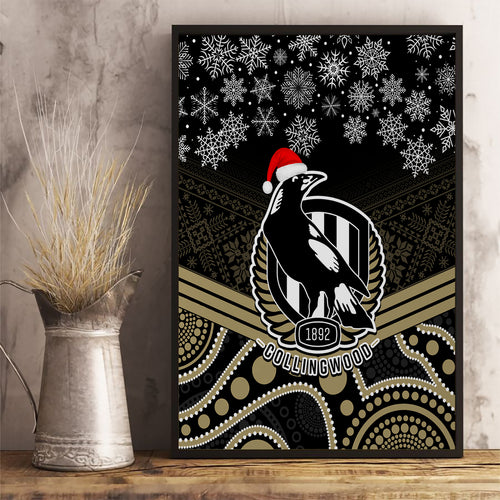 custom-collingwood-football-christmas-canvas-wall-art-merry-xmas-2023-mix-aboriginal-art