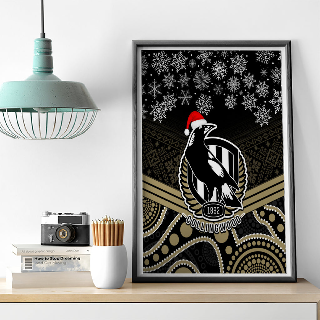custom-collingwood-football-christmas-canvas-wall-art-merry-xmas-2023-mix-aboriginal-art