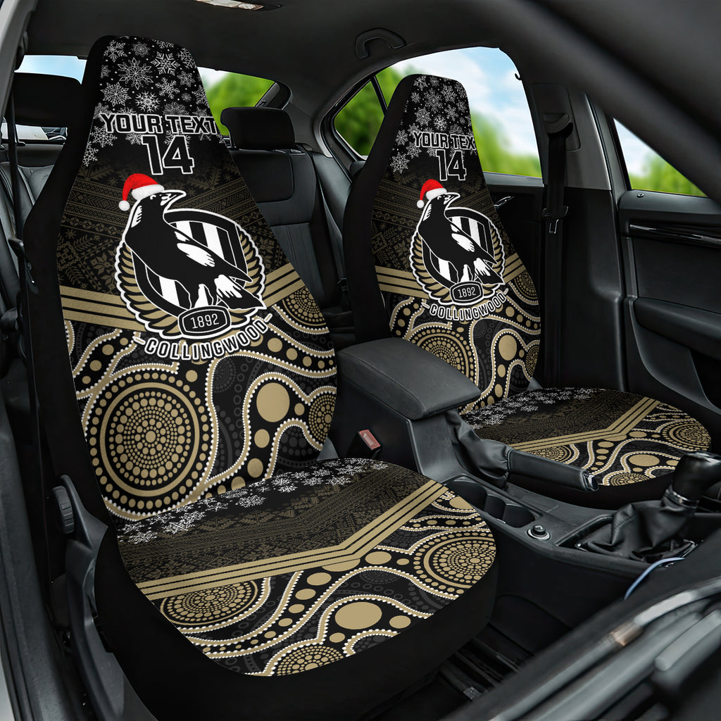 custom-collingwood-football-christmas-car-seat-cover-merry-xmas-2023-mix-aboriginal-art