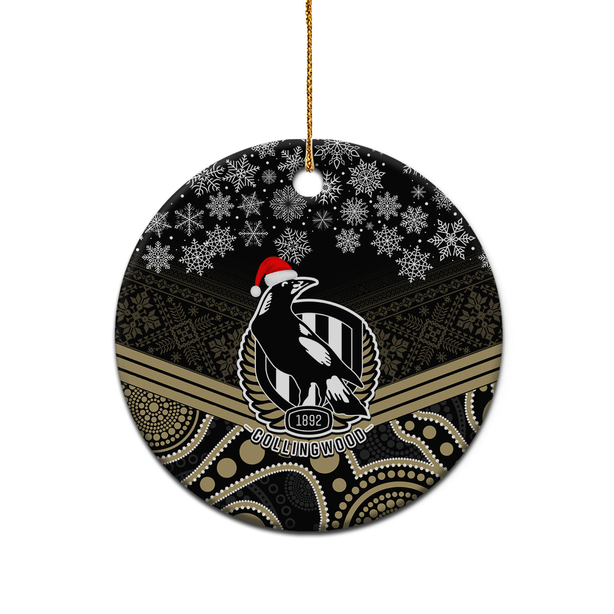 collingwood-football-christmas-ceramic-ornament-merry-xmas-2023-mix-aboriginal-art