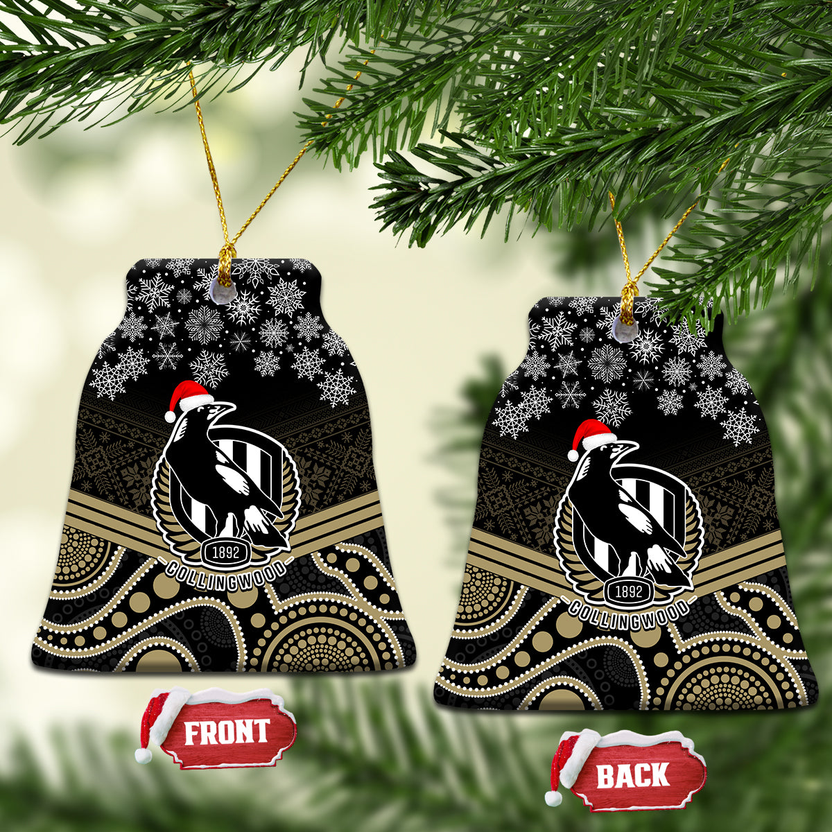 collingwood-football-christmas-ceramic-ornament-merry-xmas-2023-mix-aboriginal-art