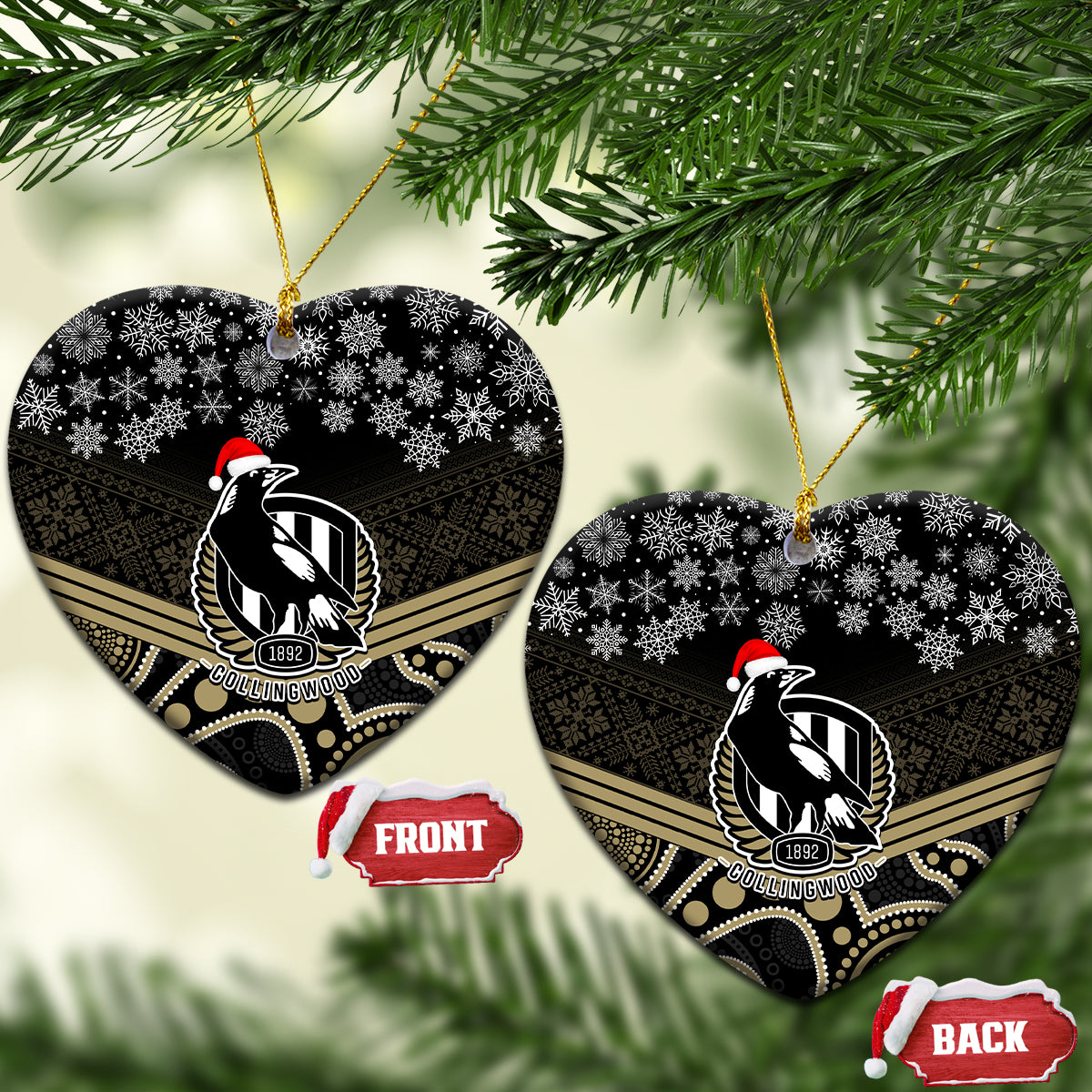 collingwood-football-christmas-ceramic-ornament-merry-xmas-2023-mix-aboriginal-art
