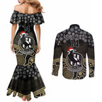 custom-collingwood-football-christmas-couples-matching-mermaid-dress-and-long-sleeve-button-shirt-merry-xmas-2023-mix-aboriginal-art