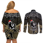 custom-collingwood-football-christmas-couples-matching-off-shoulder-short-dress-and-long-sleeve-button-shirt-merry-xmas-2023-mix-aboriginal-art