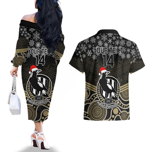 custom-collingwood-football-christmas-couples-matching-off-the-shoulder-long-sleeve-dress-and-hawaiian-shirt-merry-xmas-2023-mix-aboriginal-art