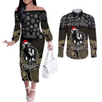 custom-collingwood-football-christmas-couples-matching-off-the-shoulder-long-sleeve-dress-and-long-sleeve-button-shirt-merry-xmas-2023-mix-aboriginal-art
