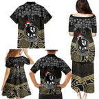 custom-collingwood-football-christmas-family-matching-puletasi-dress-and-hawaiian-shirt-merry-xmas-2023-mix-aboriginal-art
