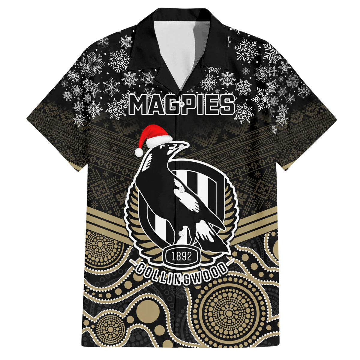 custom-collingwood-football-christmas-hawaiian-shirt-merry-xmas-2023-mix-aboriginal-art