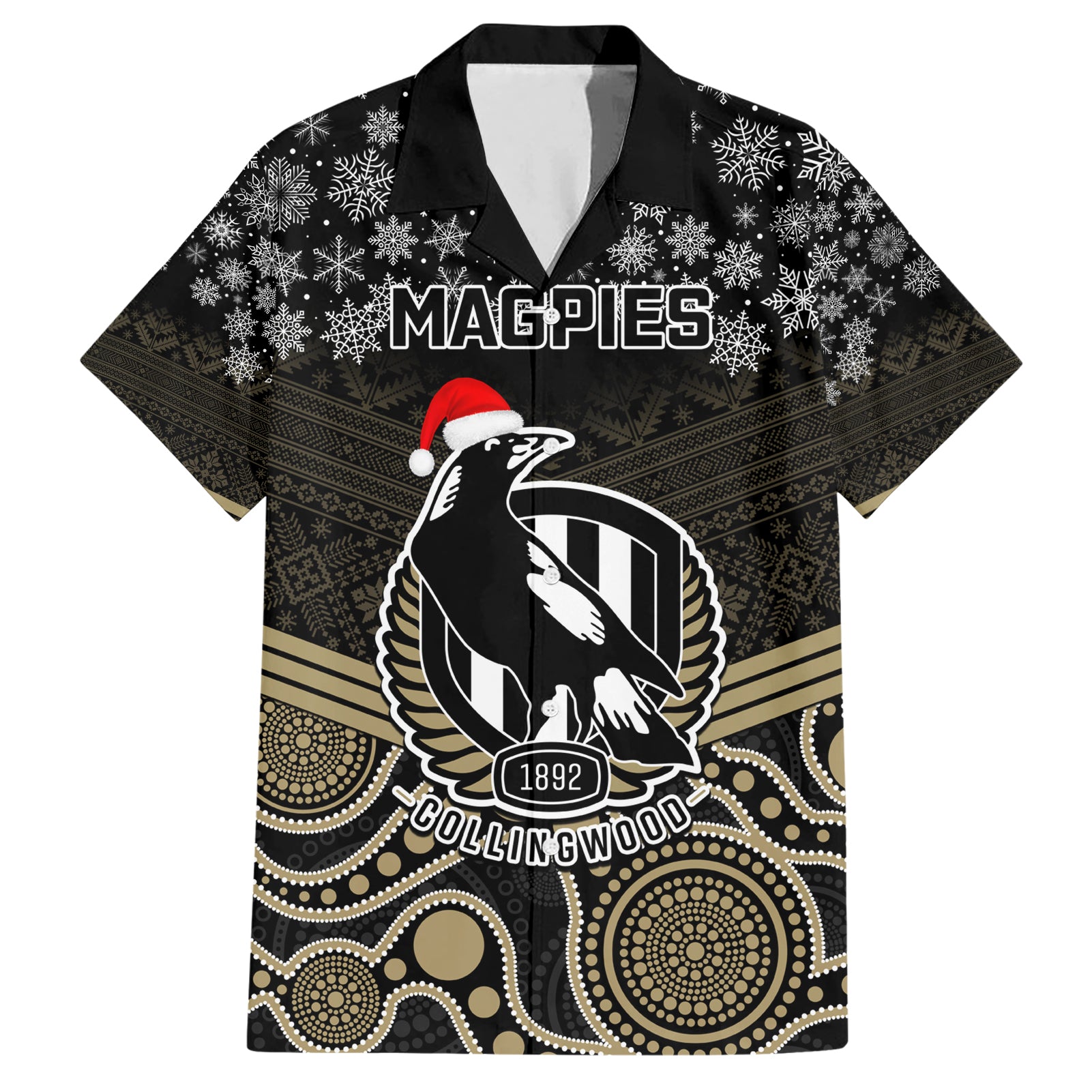 custom-collingwood-football-christmas-hawaiian-shirt-merry-xmas-2023-mix-aboriginal-art