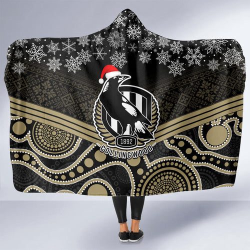custom-collingwood-football-christmas-hooded-blanket-merry-xmas-2023-mix-aboriginal-art