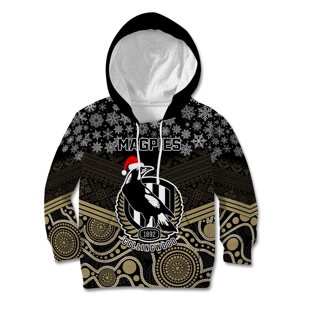 custom-collingwood-football-christmas-kid-hoodie-merry-xmas-2023-mix-aboriginal-art