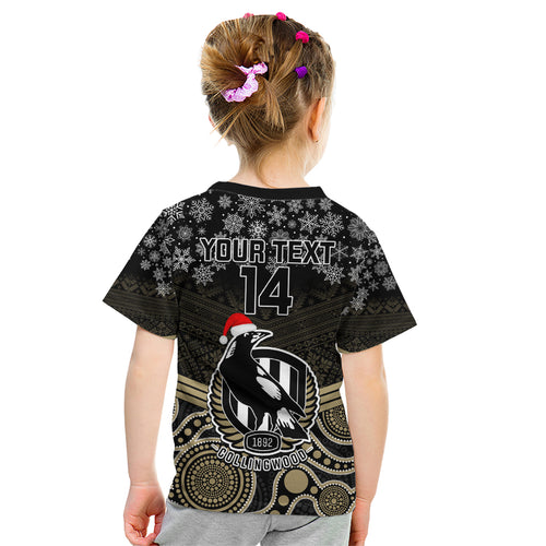 custom-collingwood-football-christmas-kid-t-shirt-merry-xmas-2023-mix-aboriginal-art