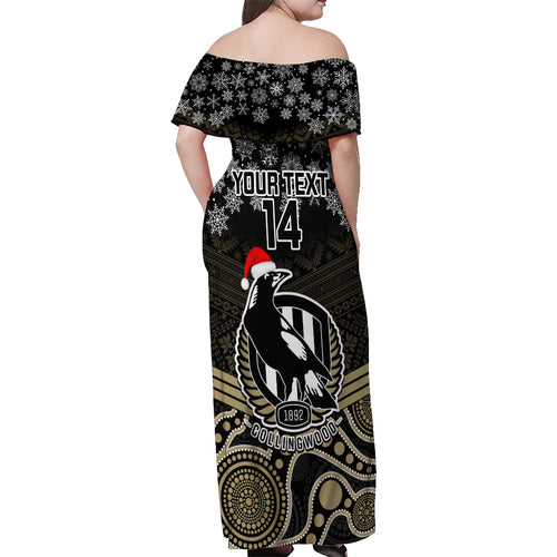 custom-collingwood-football-christmas-off-shoulder-maxi-dress-merry-xmas-2023-mix-aboriginal-art