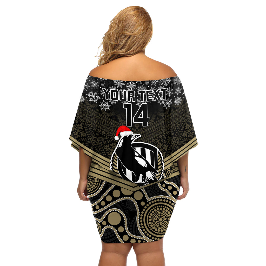 custom-collingwood-football-christmas-off-shoulder-short-dress-merry-xmas-2023-mix-aboriginal-art