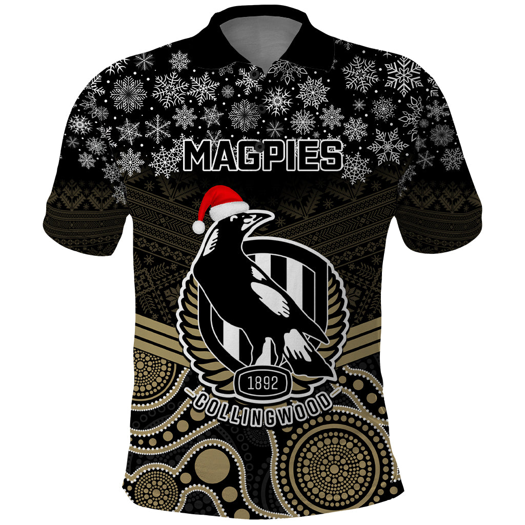 custom-collingwood-football-christmas-polo-shirt-merry-xmas-2023-mix-aboriginal-art