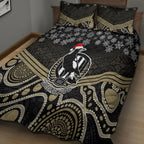 custom-collingwood-football-christmas-quilt-bed-set-merry-xmas-2023-mix-aboriginal-art