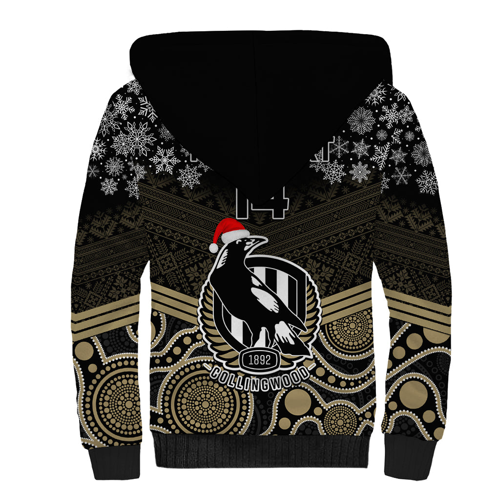 custom-collingwood-football-christmas-sherpa-hoodie-merry-xmas-2023-mix-aboriginal-art