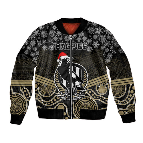custom-collingwood-football-christmas-sleeve-zip-bomber-jacket-merry-xmas-2023-mix-aboriginal-art
