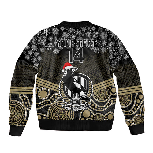 custom-collingwood-football-christmas-sleeve-zip-bomber-jacket-merry-xmas-2023-mix-aboriginal-art