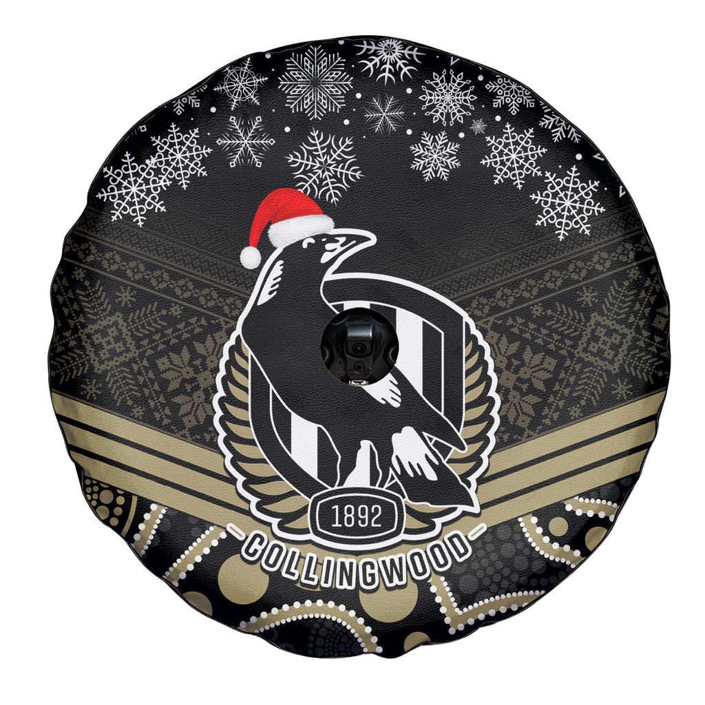 custom-collingwood-football-christmas-spare-tire-cover-merry-xmas-2023-mix-aboriginal-art