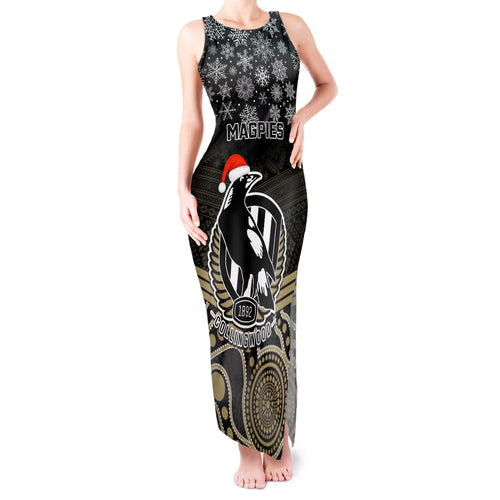 custom-collingwood-football-christmas-tank-maxi-dress-merry-xmas-2023-mix-aboriginal-art